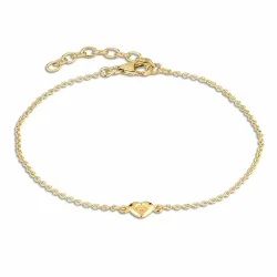 Herz Zirkon Armband aus vergoldetem Sterlingsilber - Amoré
