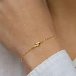 Herz Zirkon Armband aus vergoldetem Sterlingsilber - Amoré