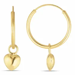 18 mm Herz Kreole in vergoldetem Silber - Amoré