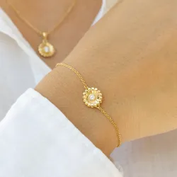 Marguerite Armband aus vergoldetem Sterlingsilber