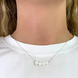 Marguerite Halskette mit Anhänger aus Silber - Maggie