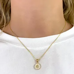 Marguerite Zirkon Halskette mit Anhänger aus vergoldetem Sterlingsilber - Matilda