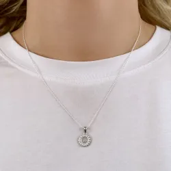 12 mm Marguerite Halskette aus Silber - Matilda