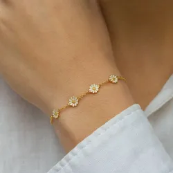 Marguerite Armband aus vergoldetem Sterlingsilber - Maggie