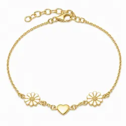 Herz Marguerite Armband aus vergoldetem Sterlingsilber - Maggie
