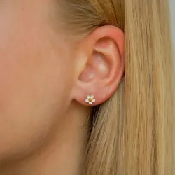 6 mm Marguerite Ohrstecker in vergoldetem Silber - Majse