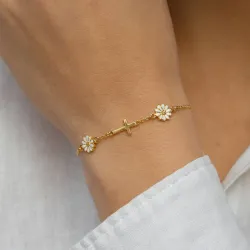 Marguerite Armband aus vergoldetem Sterlingsilber - Maggie
