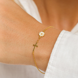 Marguerite Armband aus vergoldetem Sterlingsilber - Marie