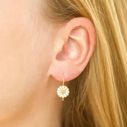 9,5 mm Marguerite Ohrhaken in vergoldetem Silber - Mix & Match