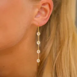 Marguerite ketten ohrringe in vergoldetem Silber - Maggie