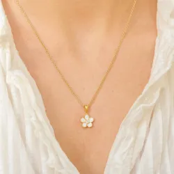 Blumen Anhänger aus vergoldetem Sterlingsilber - Majse