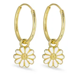 14 mm Marguerite Kreole in vergoldetem Sterlingsilber - Maggie