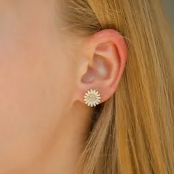 11 mm Marguerite Ohrstecker in vergoldetem Sterlingsilber - Matilda