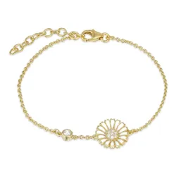 Marguerite Zirkon Armband aus vergoldetem Sterlingsilber - Marie