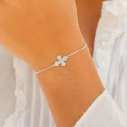 12 x 10,5 mm Dagmarkreuz Ankerarmband aus Silber - Amoré