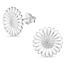 14,5 mm Marguerite Ohrstecker in Silber - Matilda