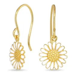 11 mm Marguerite Ohrringe in vergoldetem Silber - Matilda
