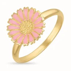 11 mm Marguerite rosa Ring aus vergoldetem Sterlingsilber - Marie
