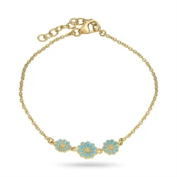 Marguerite blauem Armband aus vergoldetem Sterlingsilber - Maggie