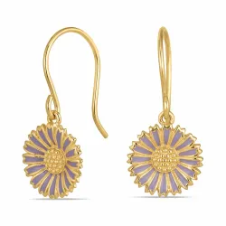 11,5 mm Marguerite violettem Ohrringe in vergoldetem Silber - Marie