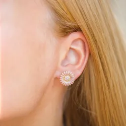 14,5 mm Marguerite pink Ohrstecker in vergoldetem Silber - Matilda