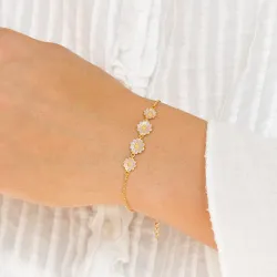 Marguerite violettem Armband aus vergoldetem Sterlingsilber - Maggie
