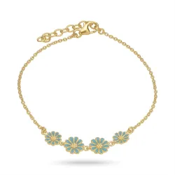 Marguerite blauem Armband aus vergoldetem Sterlingsilber - Maggie