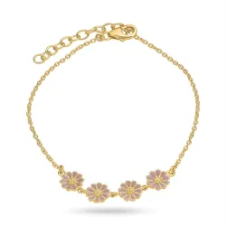 Marguerite violettem Armband aus vergoldetem Sterlingsilber - Maggie