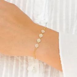 Marguerite violettem Armband aus vergoldetem Sterlingsilber - Maggie