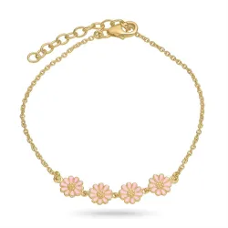 Marguerite pink Armband aus vergoldetem Sterlingsilber - Maggie