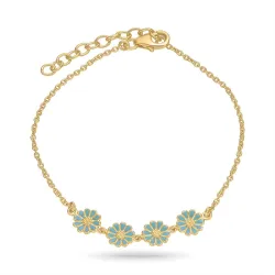 Marguerite blauem Armband aus vergoldetem Sterlingsilber - Maggie