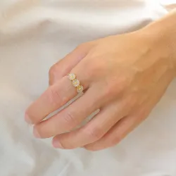 Marguerite violettem Ring aus vergoldetem Sterlingsilber - Maggie