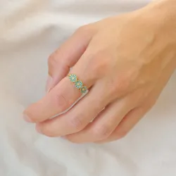 Marguerite blauem Ring aus vergoldetem Sterlingsilber - Maggie
