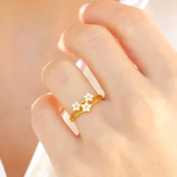 Marguerite Ring aus vergoldetem Sterlingsilber - Majse