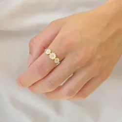 Marguerite Ring aus vergoldetem Sterlingsilber - Maggie