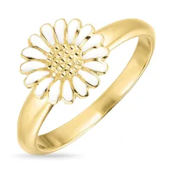 10 mm Marguerite Ring aus vergoldetem Sterlingsilber - Matilda