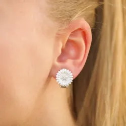 14 mm Marguerite Ohrringe in Silber - Matilda