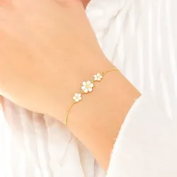 Marguerite Armband aus vergoldetem Sterlingsilber - Majse