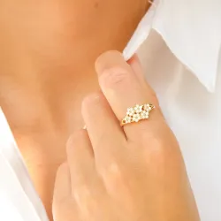 Marguerite Ring aus vergoldetem Sterlingsilber