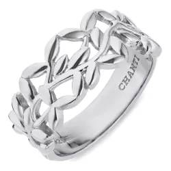 Blatt Ring aus Silber