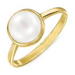 Perle Ring aus vergoldetem Sterlingsilber