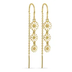 Marguerite ketten ohrringe in vergoldetem Silber - Maggie