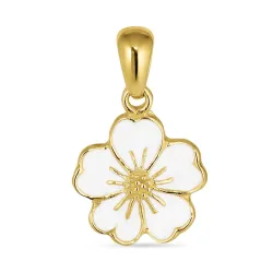 11 mm Vergissmeinnicht Anhänger aus vergoldetem Sterlingsilber