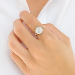 11 mm Marguerite Ring aus Silber - Marie