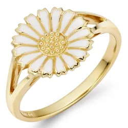 10 mm Marguerite Ring aus vergoldetem Sterlingsilber