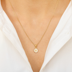 Marguerite Anhänger aus vergoldetem Sterlingsilber - Maggie