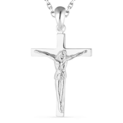 Kreuz Halskette aus Silber und Anhänger aus Silber - Amoré