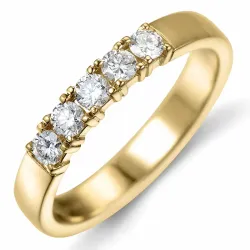 Kampagne - Memoirering in 14 Karat Gold 5 x 0,07 ct