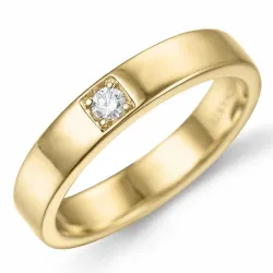 Diamant Memoirering in 14 Karat Gold 1 x 0,05 ct