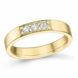 Diamant Memoirering in 14 Karat Gold 0,15 ct